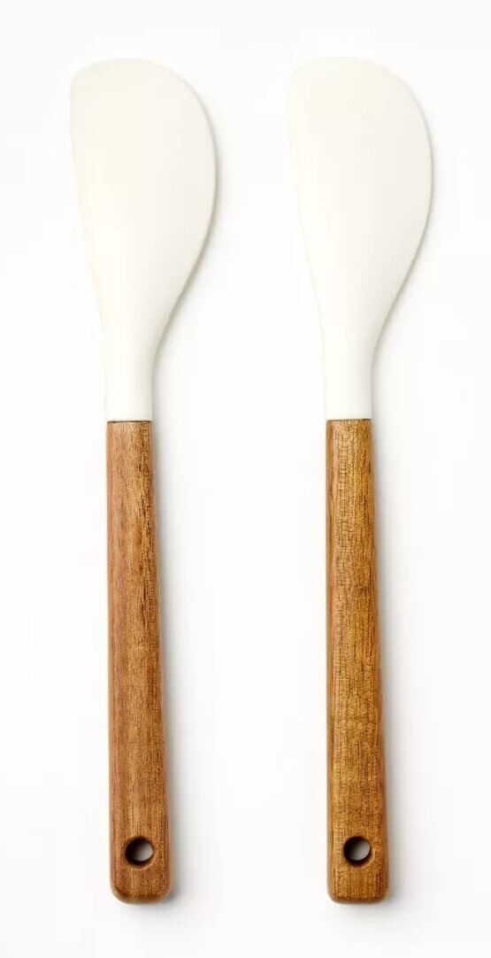 2pk 87712820 Acacia Wood/Silicone Mini Spatula Set - Figmint™ 87712820