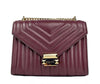 Michael Kors Burgundy Quilted Leather Whitney Crossbody Bag