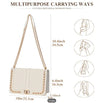 Shoulder Bags for Women, Cute Hobo Tote Handbag Mini Clutch Purse-White