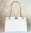 MICHAEL KORS WHITNEY MEDIUM QUILTED Tote bag OPTIC WHITE 35R4GWHT6U