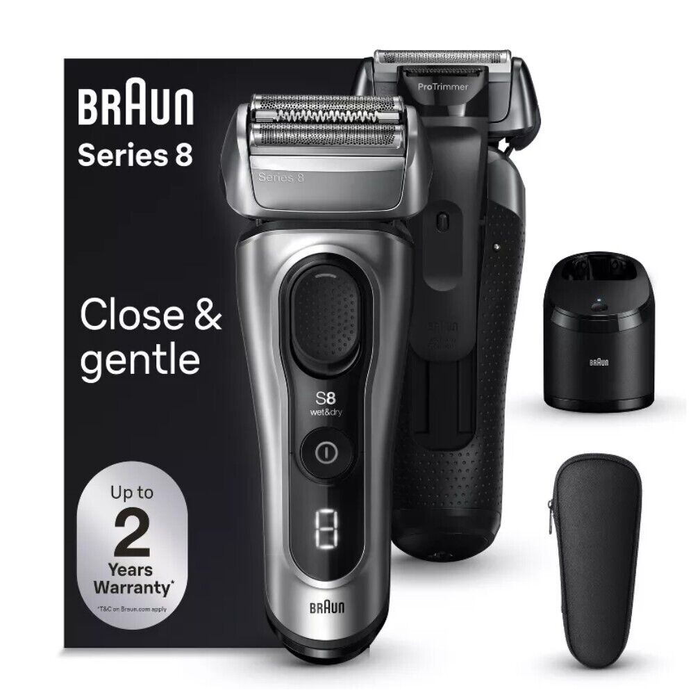 BRAUN SERIES 8-8567CC RECHARGEABLE WET & DRY SHAVER