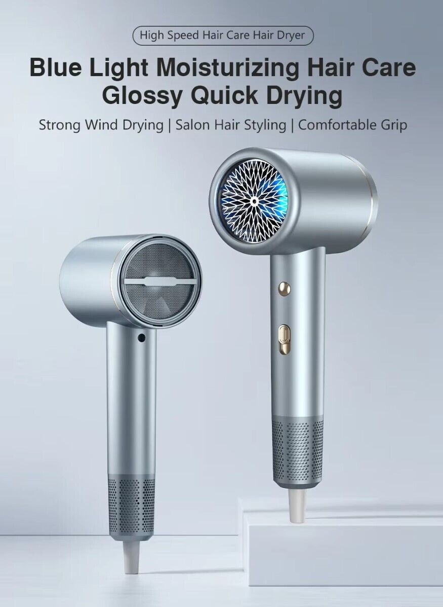 Hair Dryer, High-Speed Electric Turbine Airflow