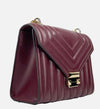 Michael Kors Burgundy Quilted Leather Whitney Crossbody Bag