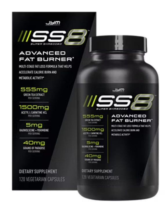 SS8 Super Shredded - Advanced Fat Burner (120 Vegetarian Capsules)