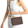 Jet Set Large East West Saffiano Leather Crossbody Bag Handbag 38255