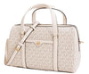 MICHAEL KORS JST Travel Medium Duffle Satchel Shoulder Crossbody Bag Light Cream