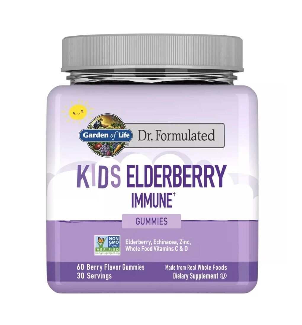 Garden Of Life Dr Formulated Elderberry Kids Immune Gummies Berry 60 Ct