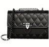 Crossbody Bags for Women, Elegant Quilted Handbags, Small Shoulder Purses-Black