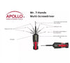 Apollo Tools Mr. 7 Hands Multi-Screwdriver: Lifetime Warranty, Plastic &amp; Steel