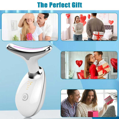 Neck Face Massager Face Sculpting Tool 3 Colour Modes and Vibration for Facial Massager for Double Chin
