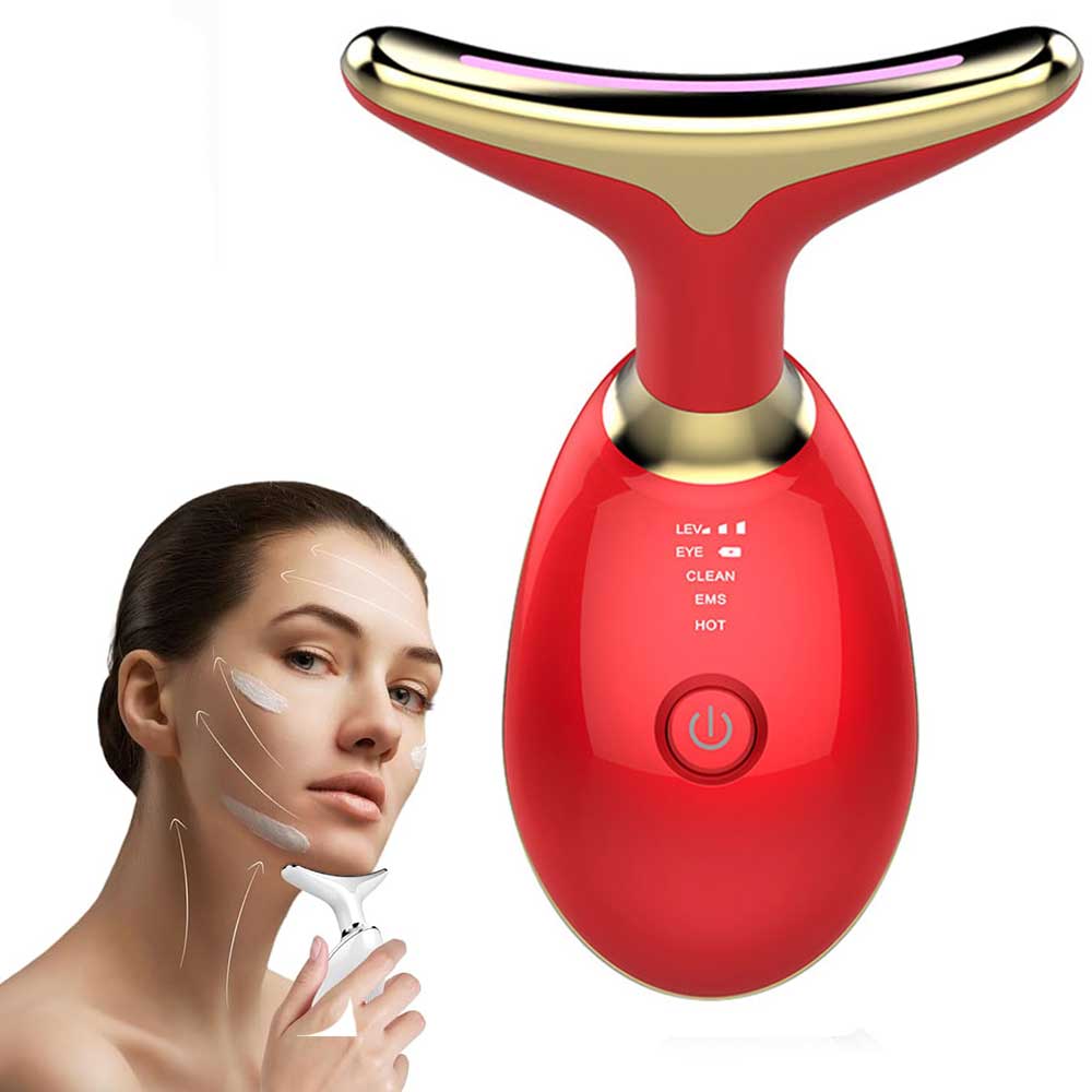 Neck Face Massager Face Sculpting Tool 3 Colour Modes and Vibration for Facial Massager for Double Chin