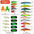 22pcs 1set Hard Lure Bait Soft Frog Popper Minnow Pencil VIB Luminous Lure Kit
