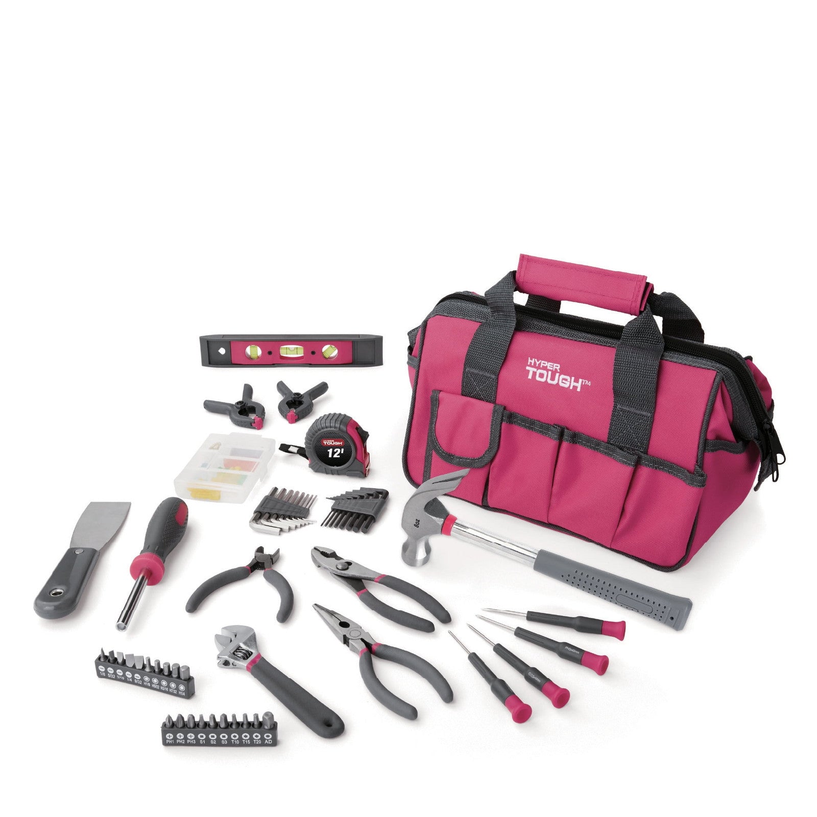 Hyper Tough 89-Piece Pink Household Tool Set, 9201