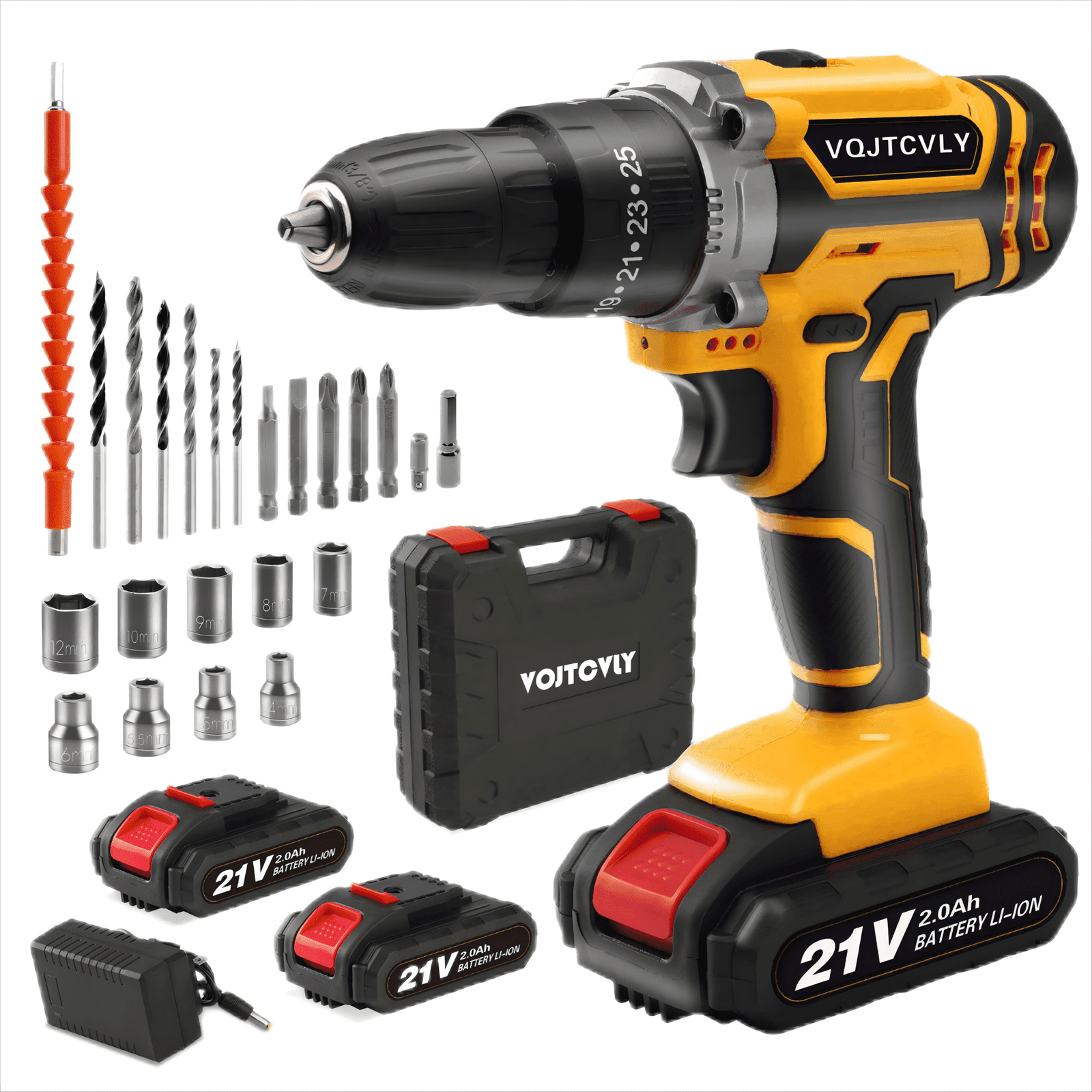 VQJTCVLY Cordless Drill, 21V Power Drill Set